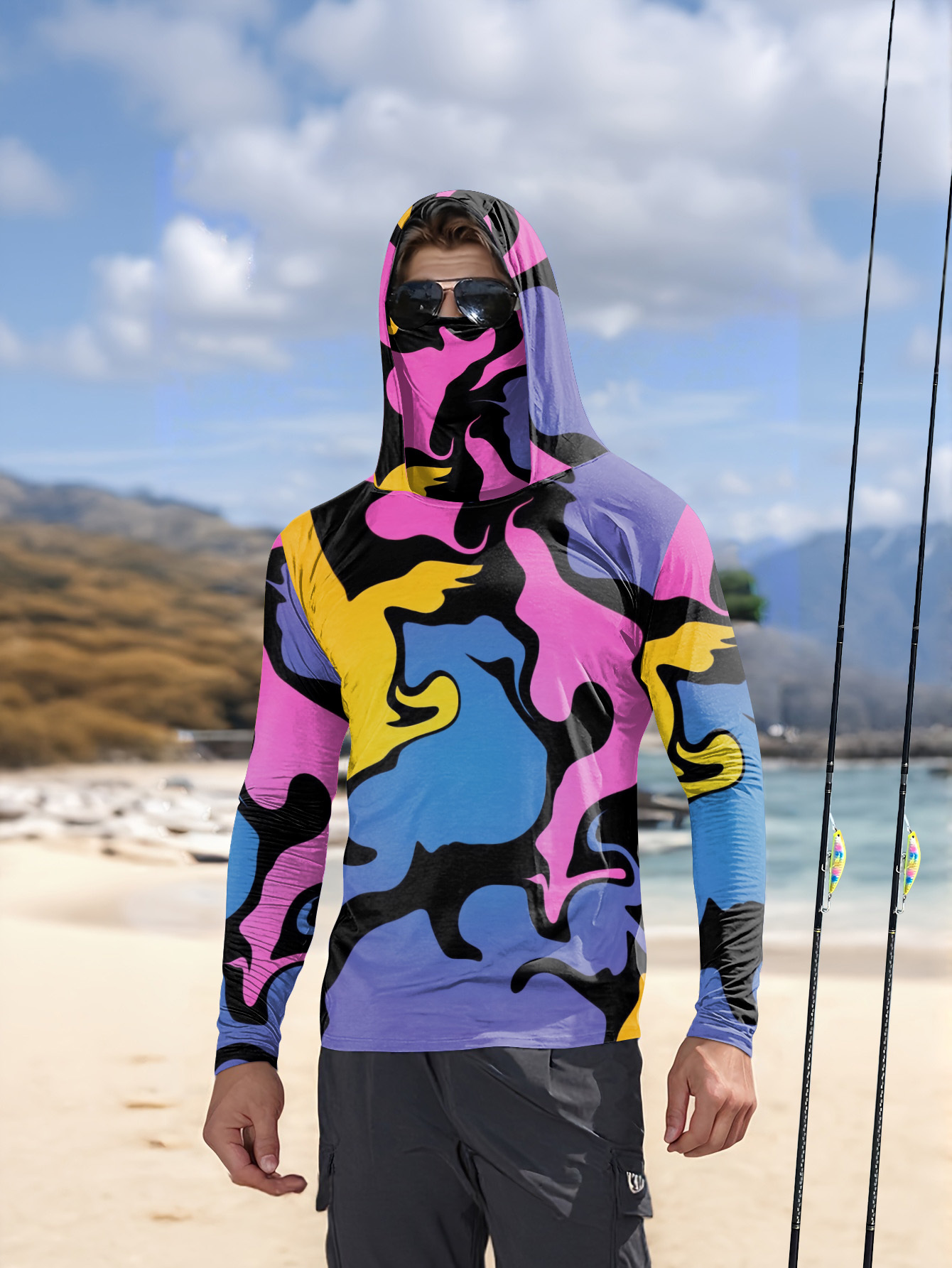 Hunting & Outdoor Supplies Photos - Мужская толстовка с капюшоном для рыбалки,
